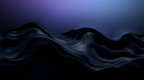 Experience the captivating allure of this abstract artwork featuring an intense jet-black fluid wave.  The piece boasts a mes