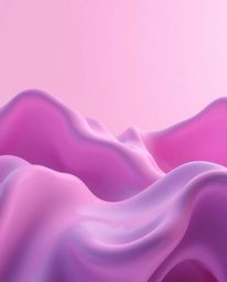 Explore a stunning 3D rendering showcasing abstract liquid forms rendered in soothing pastel colors under soft lighting, set 