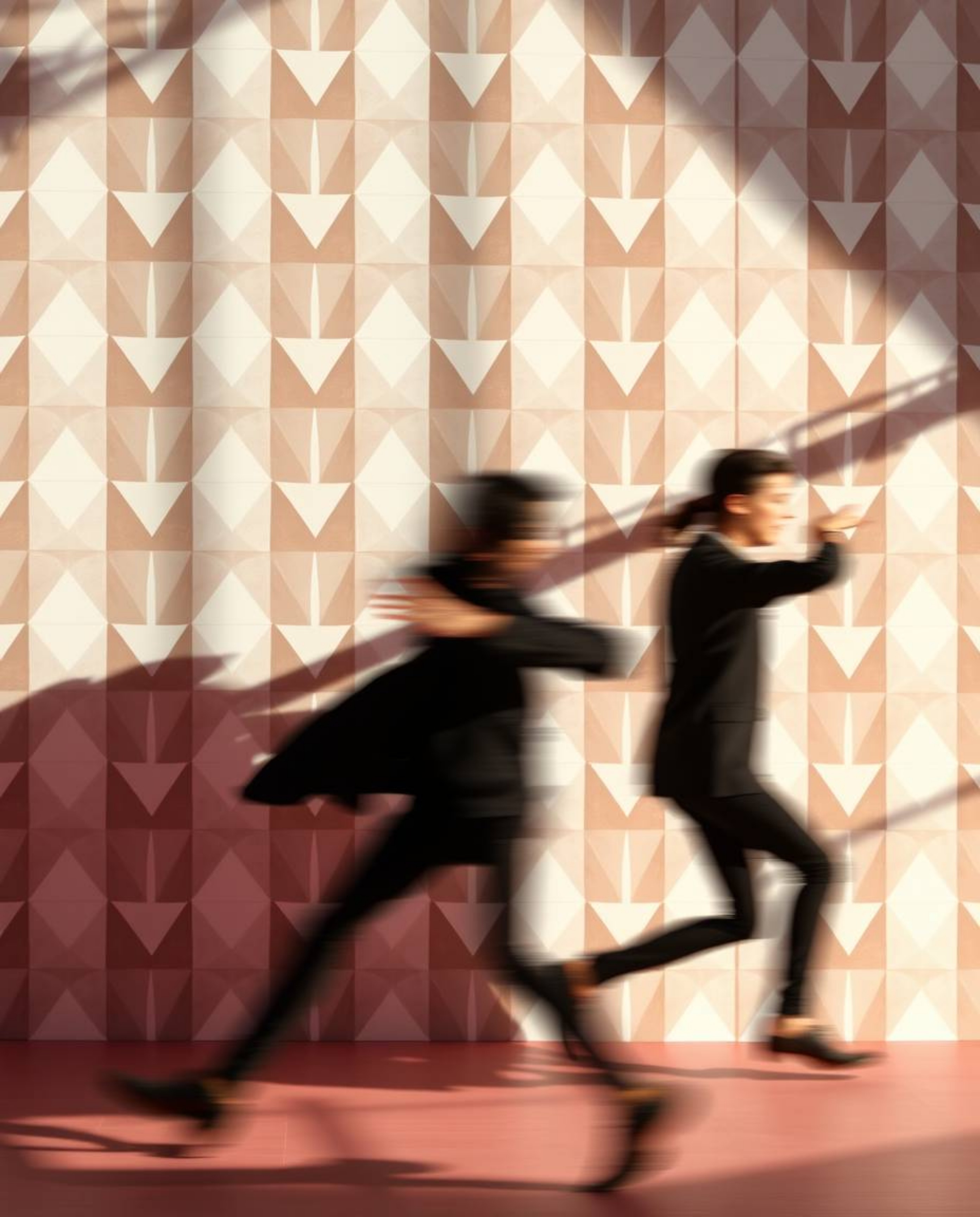 Explore our collection of geometric pattern wallpapers featuring soft pastel gradients and a modern design aesthetic.  Experi