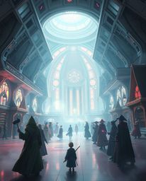 Discover a breathtaking, modern futuristic magical school filled with young wizards.  Immerse yourself in a gentle, soothing 