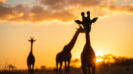 This image captures an extreme macro close-up candid street photography shot showcasing a stunning sunset over the savanna, w