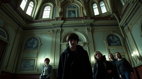 Immerse yourself in a collection of precise architectural color photographs depicting a group of teenagers unraveling mysteri
