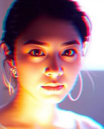 Explore captivating digital glitch art portraits featuring soft pastel colors and a gentle aesthetic. These artworks showcase