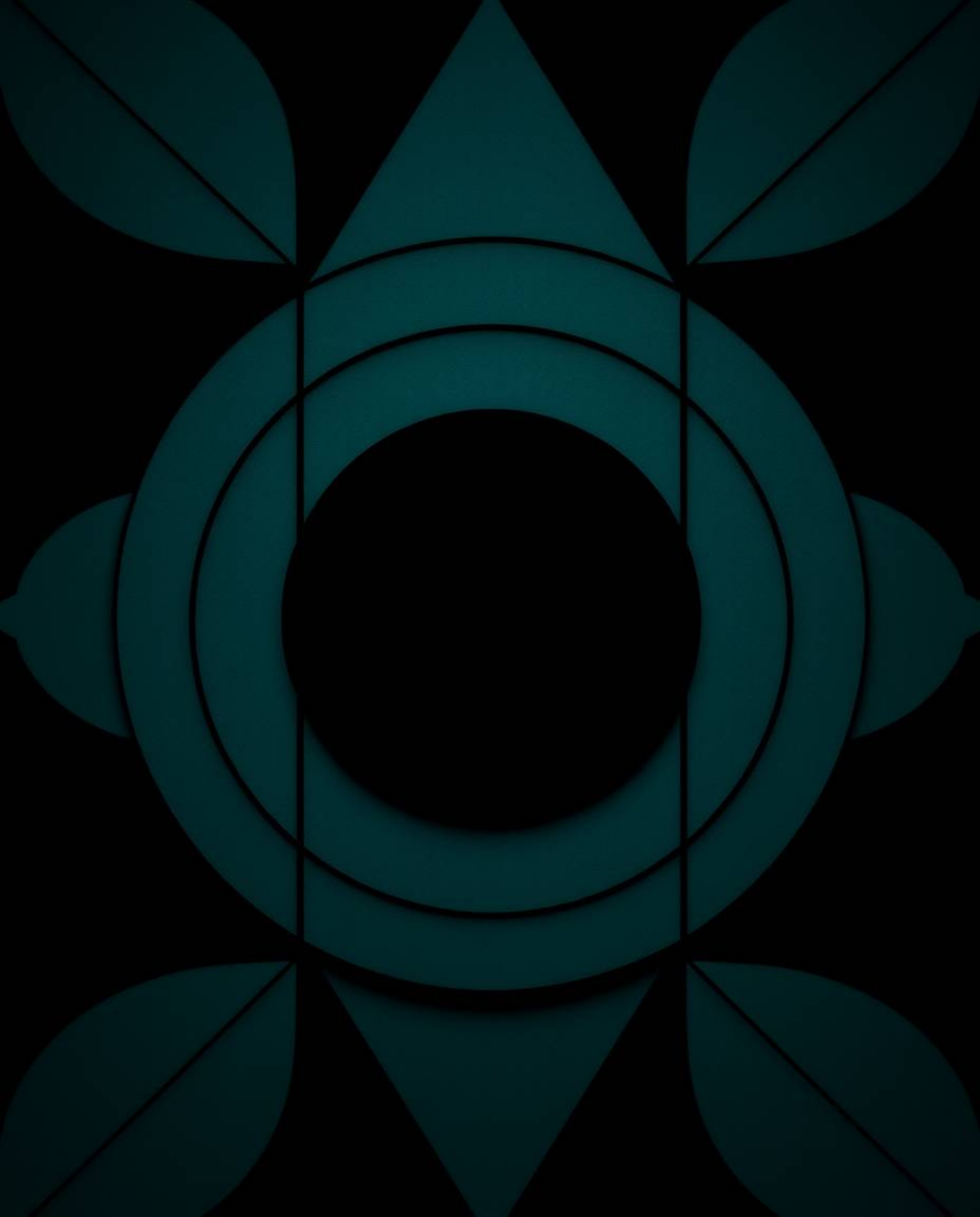 A captivating minimalist geometric pattern featuring circles and lines, designed in the Bauhaus style.  Rendered in a rich, d