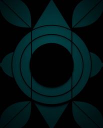 A captivating minimalist geometric pattern featuring circles and lines, designed in the Bauhaus style.  Rendered in a rich, d