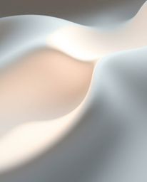 This 3D illustration showcases fluid shapes gently morphing into each other, bathed in soft light and subtle illumination. Th
