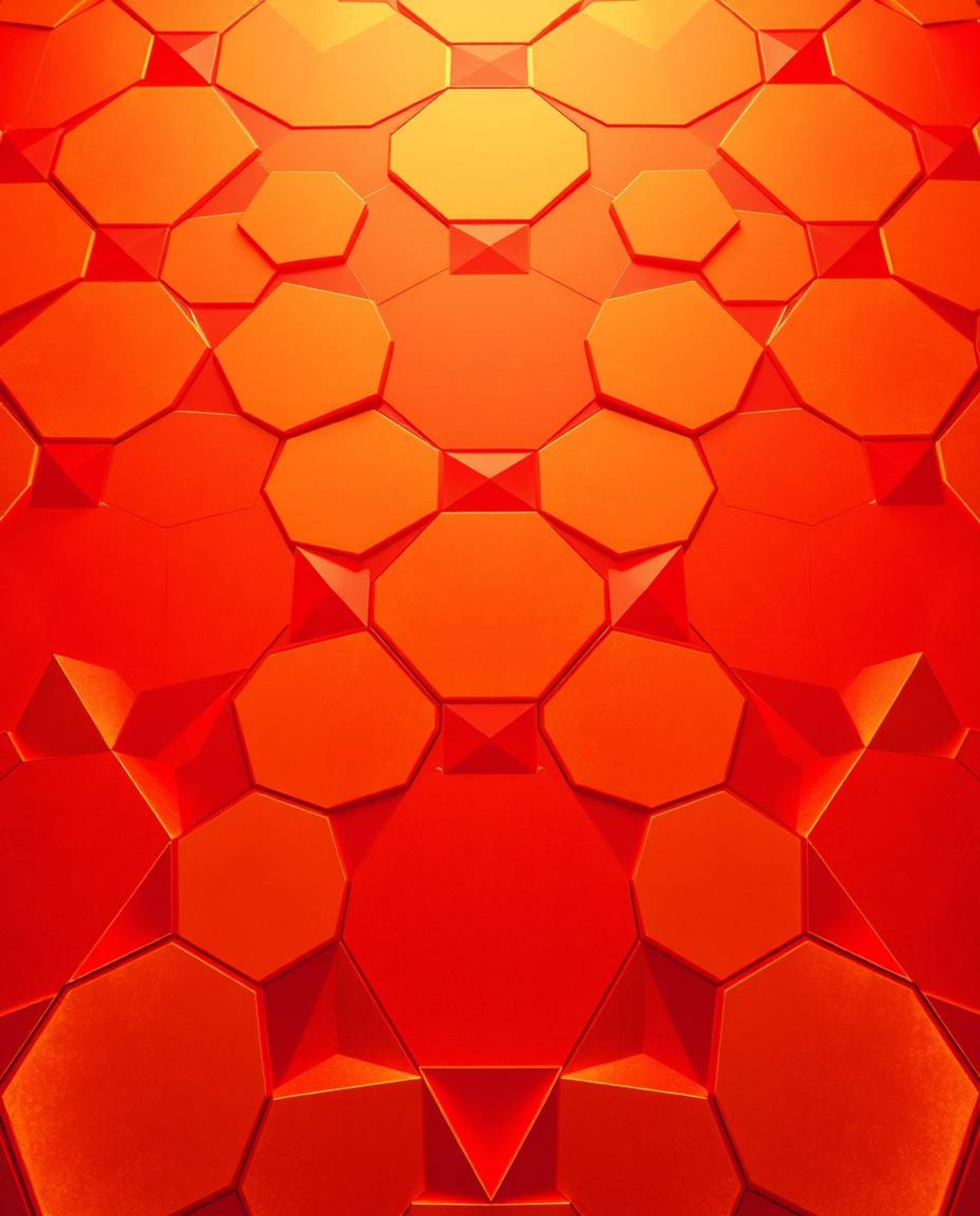 Explore a vibrant, high-angle perspective showcasing a seamless geometric pattern comprised of hexagons and triangles. Bathed