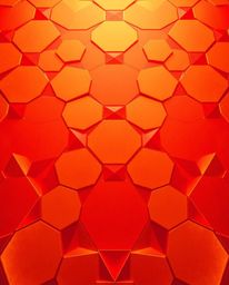 Explore a vibrant, high-angle perspective showcasing a seamless geometric pattern comprised of hexagons and triangles. Bathed