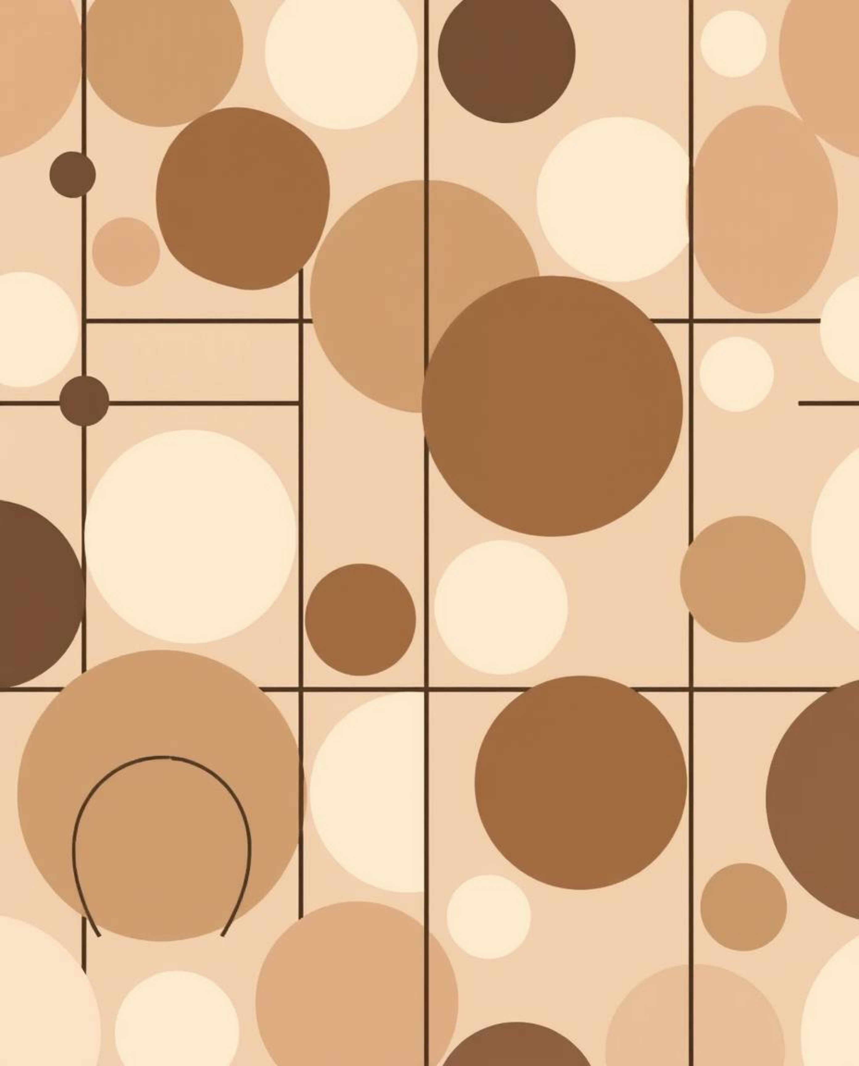 Discover adorable, cute minimalist geometric patterns featuring circles and lines in the Bauhaus style.  These charming desig