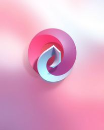 This inspired logo design features soft haze and captivating 3D shapes rendered with a smooth gradient texture, all presented