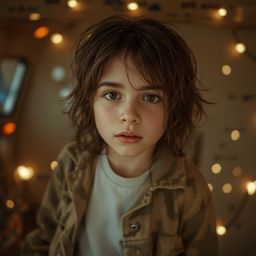 Experience the magic of childhood imagination in this exquisite high fashion photography series. A young boy, with his curiou