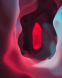 Experience the eerie, creepy atmosphere of this 3D artwork.  Smooth gradient textures in vibrant colors are illuminated by st