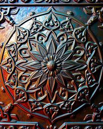 Explore a captivating fusion of electric, vivid colors with historically accurate Islamic geometric patterns meticulously car