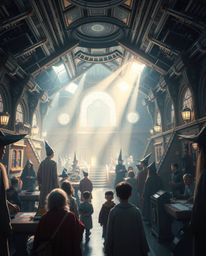 Explore a mesmerizing futuristic magic school where young wizards harness their powers amidst advanced technology and etherea