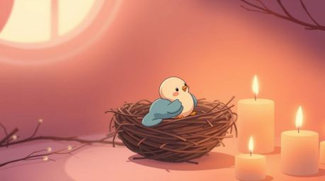 Immerse yourself in the gentle warmth of candlelight and soft pastel hues with this scene reminiscent of an Isekai anime. Tw