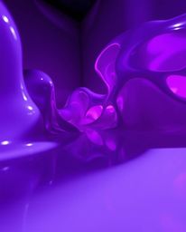 Explore captivating high-angle perspectives showcasing sculptural 3D fluid shapes crafted from reflective mercury. Bathed in 