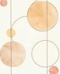 Discover a stunning collection of delicate watercolor paintings featuring minimalist geometric patterns in the style of Bauha