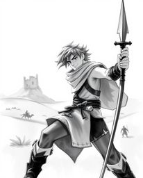 This collection features a brave, Disney-inspired hero embarking on a captivating desert adventure, rendered in a classic bla