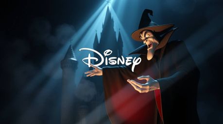 A captivating image of a classic Disney villain casting a spell within an ancient castle. The scene is enhanced by stunning v