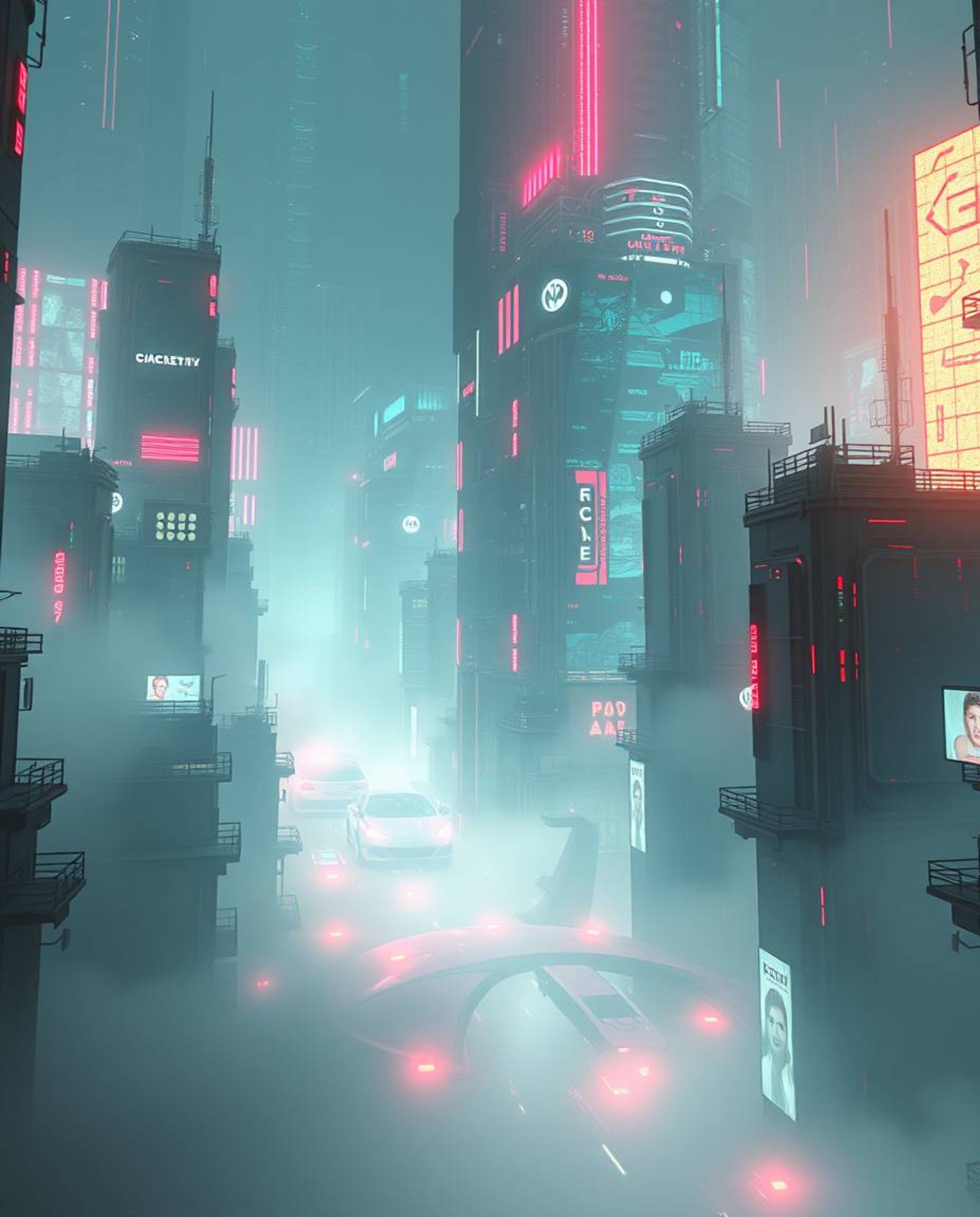 Experience a futuristic city plunged into chaos. Shrouded in thick fog, flickering lights and broken holograms create an atm