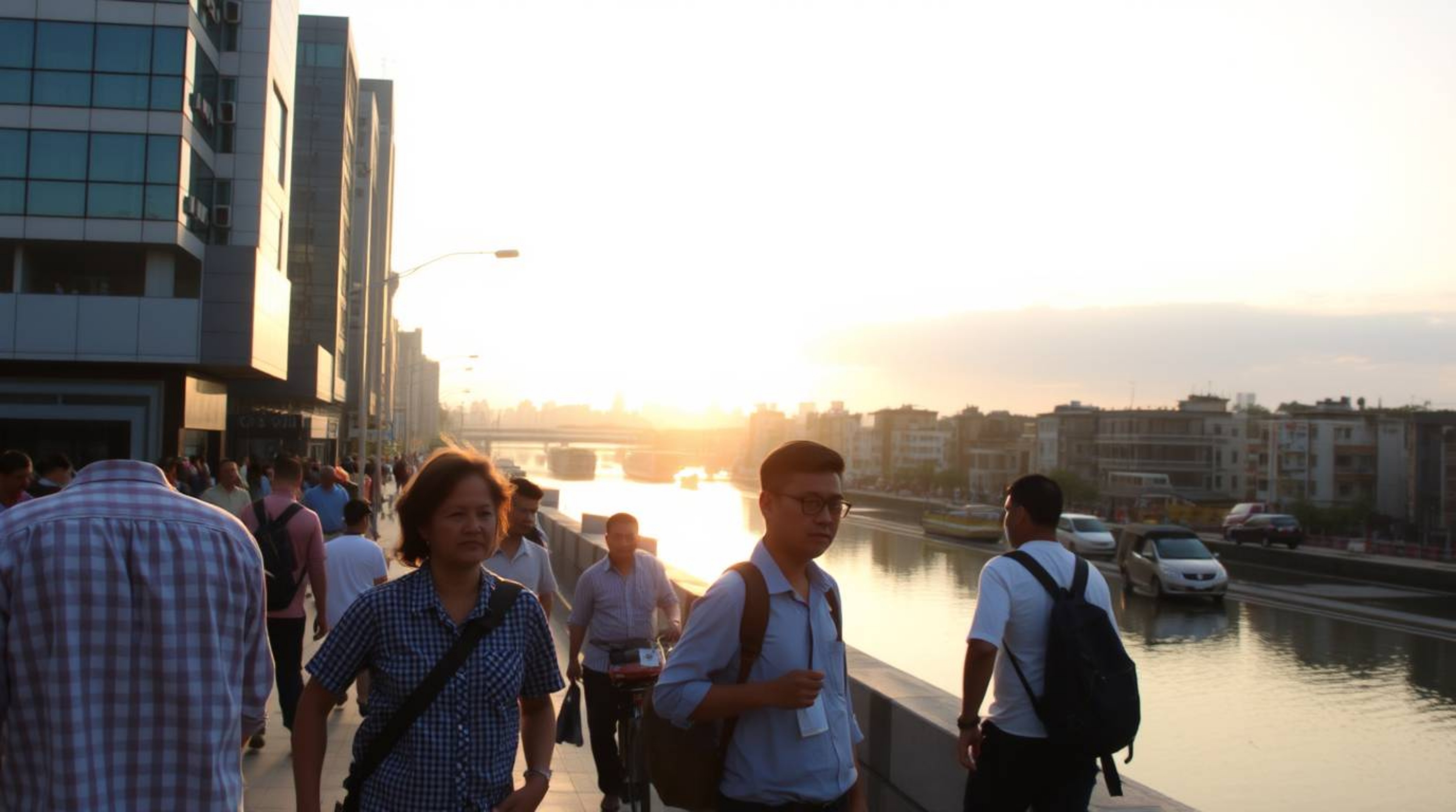 Explore the captivating beauty of a river delta through candid street photography. Witness urban scenes come alive under the 