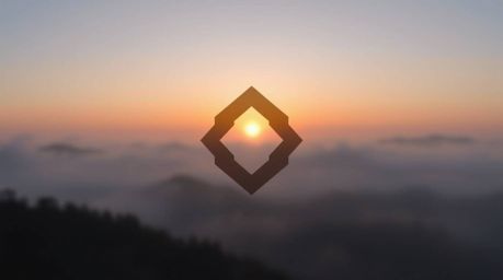 A visually stunning image featuring a blurred bokeh effect logo contrasted with strong, hard light illuminating geometric sha