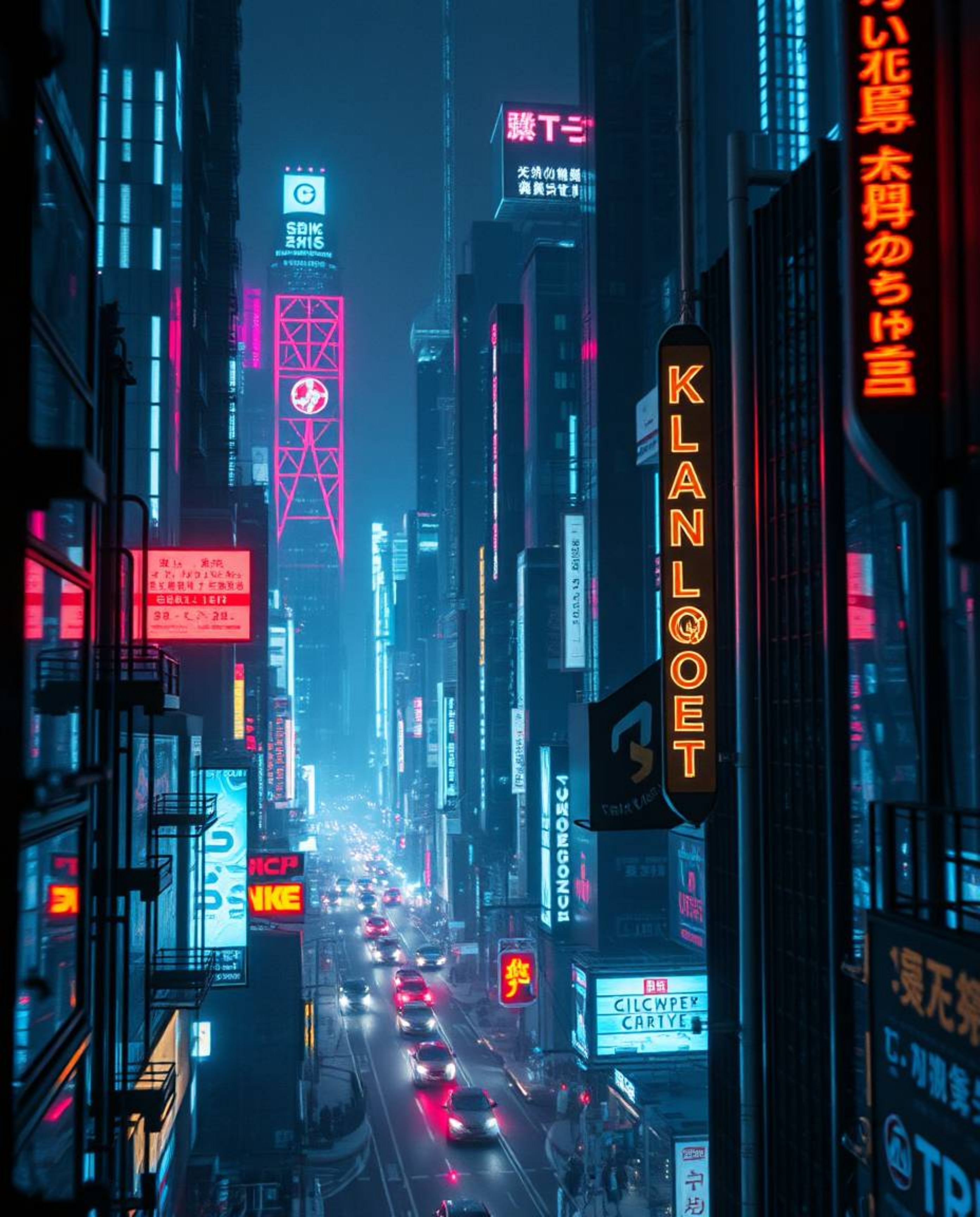 Experience the chaotic beauty of a futuristic city in glitch mode. This close-up shot captures the essence of technological b