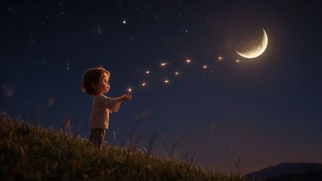 Enter a world of whimsical wonder with this warmly lit, dreamy cinematic photograph, reminiscent of Pixar's fantastical story