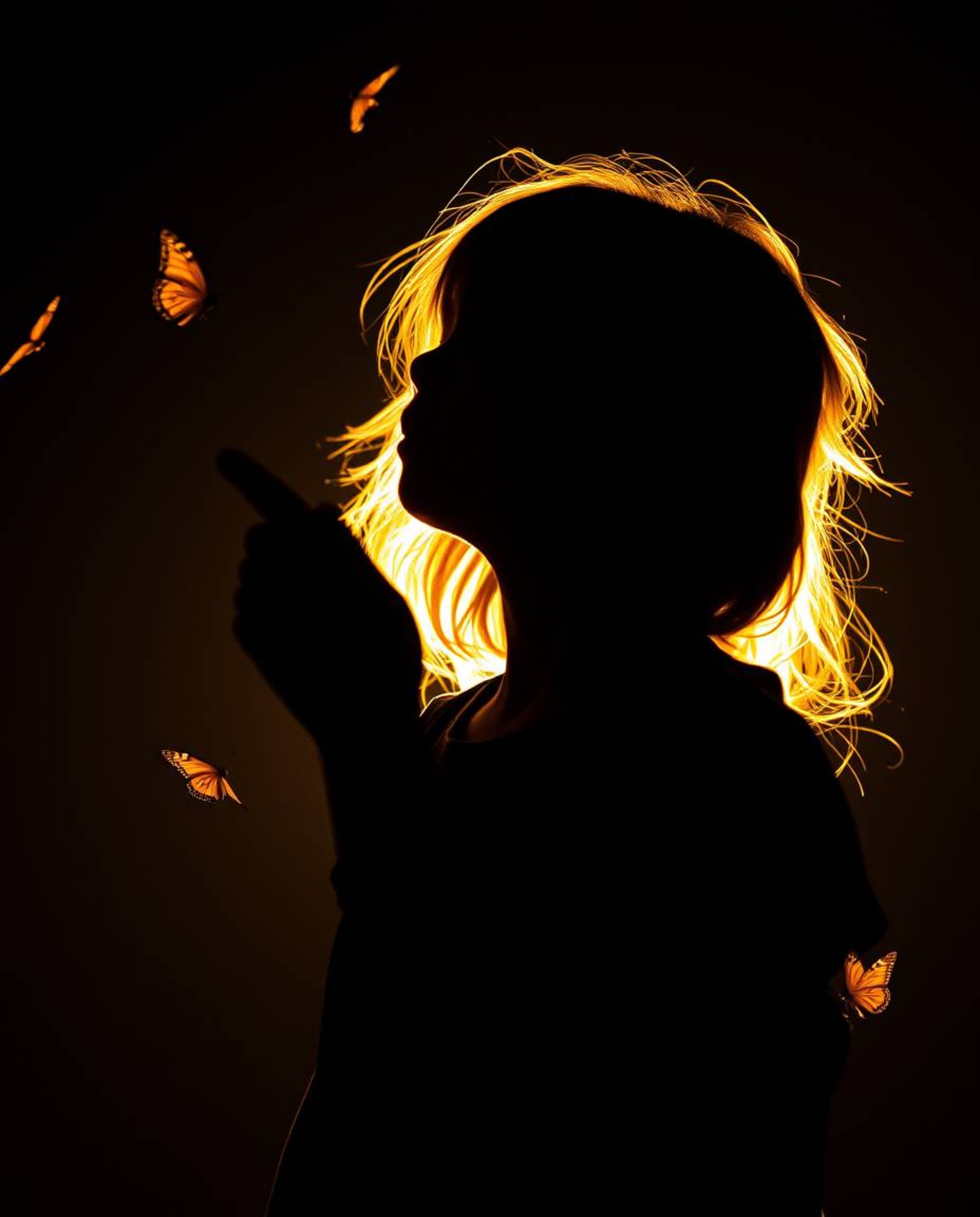 Discover stunning fine art photography featuring a girl releasing butterflies.  This dramatic, cinematic-style image boasts s