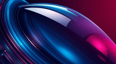 Immerse yourself in a futuristic sci-fi world with this stunning illustration. Rich burgundy and deep blue hues dominate the 