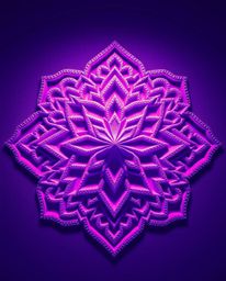 Explore logo designs rendered in deep ultraviolet hues, showcasing intricate Islamic geometric patterns meticulously carved i