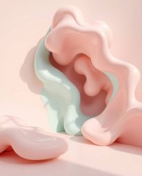 Explore captivating architectural color photography showcasing abstract liquid forms in stunning 3D.  This visual masterpiece