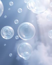 Experience the mesmerizing beauty of high-resolution 3D renders showcasing translucent, fluid organic blobs gracefully floati