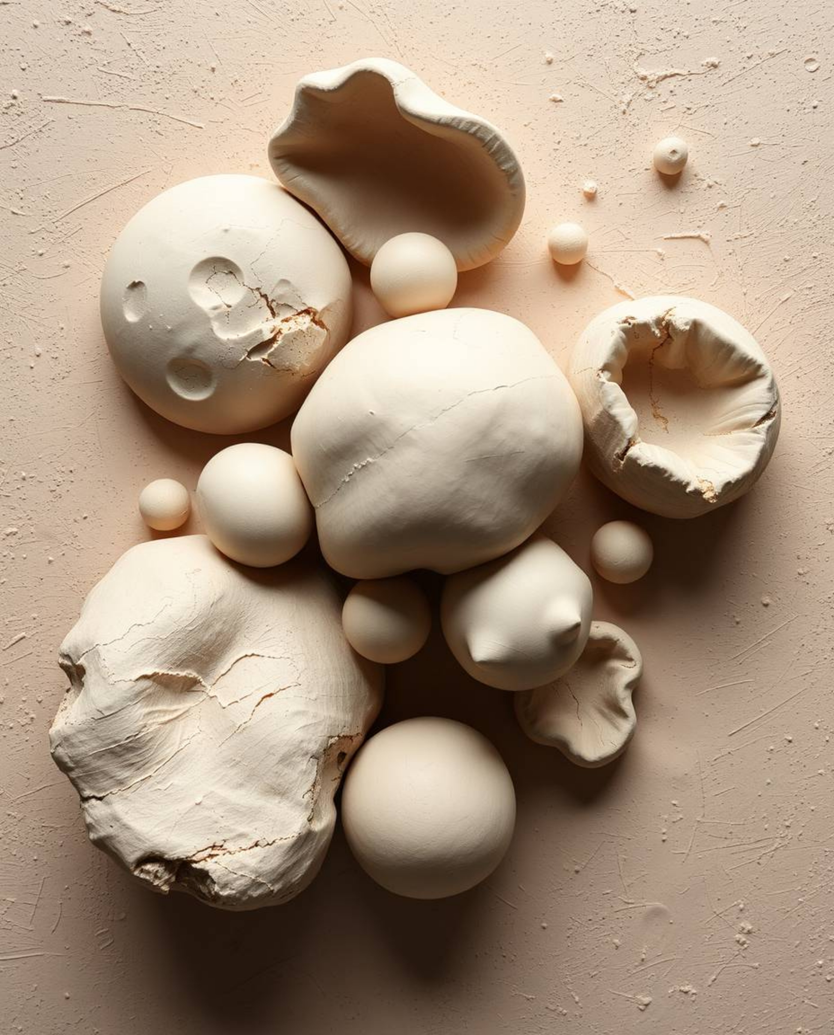 Explore captivating sculptural clay art featuring 3D mercury-like forms and fluid shapes. These stunning pieces showcase mode