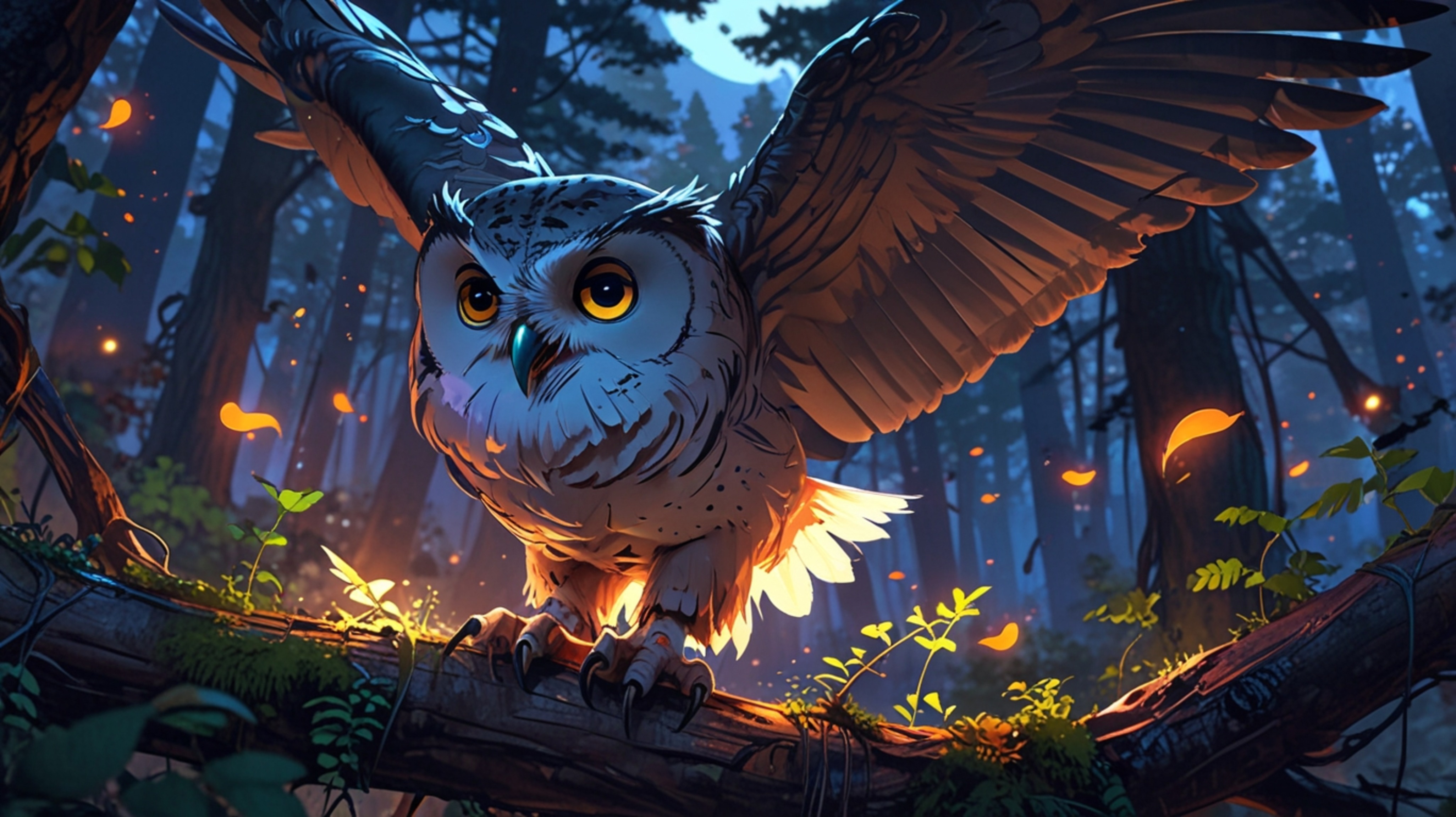 In a magical and serene scene, beautifully rendered in a blend of Pixar's emotional depth and anime's artistic flair, a wise 