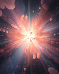 Experience the mesmerizing beauty of a cosmic explosion rendered in soft pastel colors. This high-resolution image depicts co