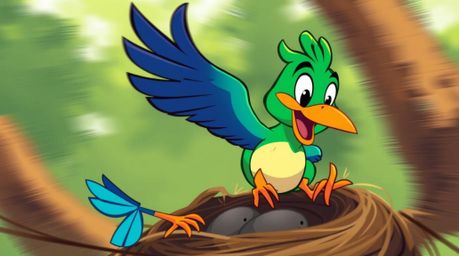 Witness two vibrant, electric-colored cartoon birds in action! This classic animation showcases their dynamic motion as they