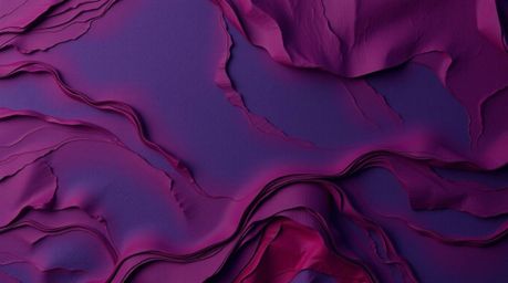 Explore the captivating blend of rich burgundy and deep blue in layered papier-mâché, complemented by vibrant neon gradient t