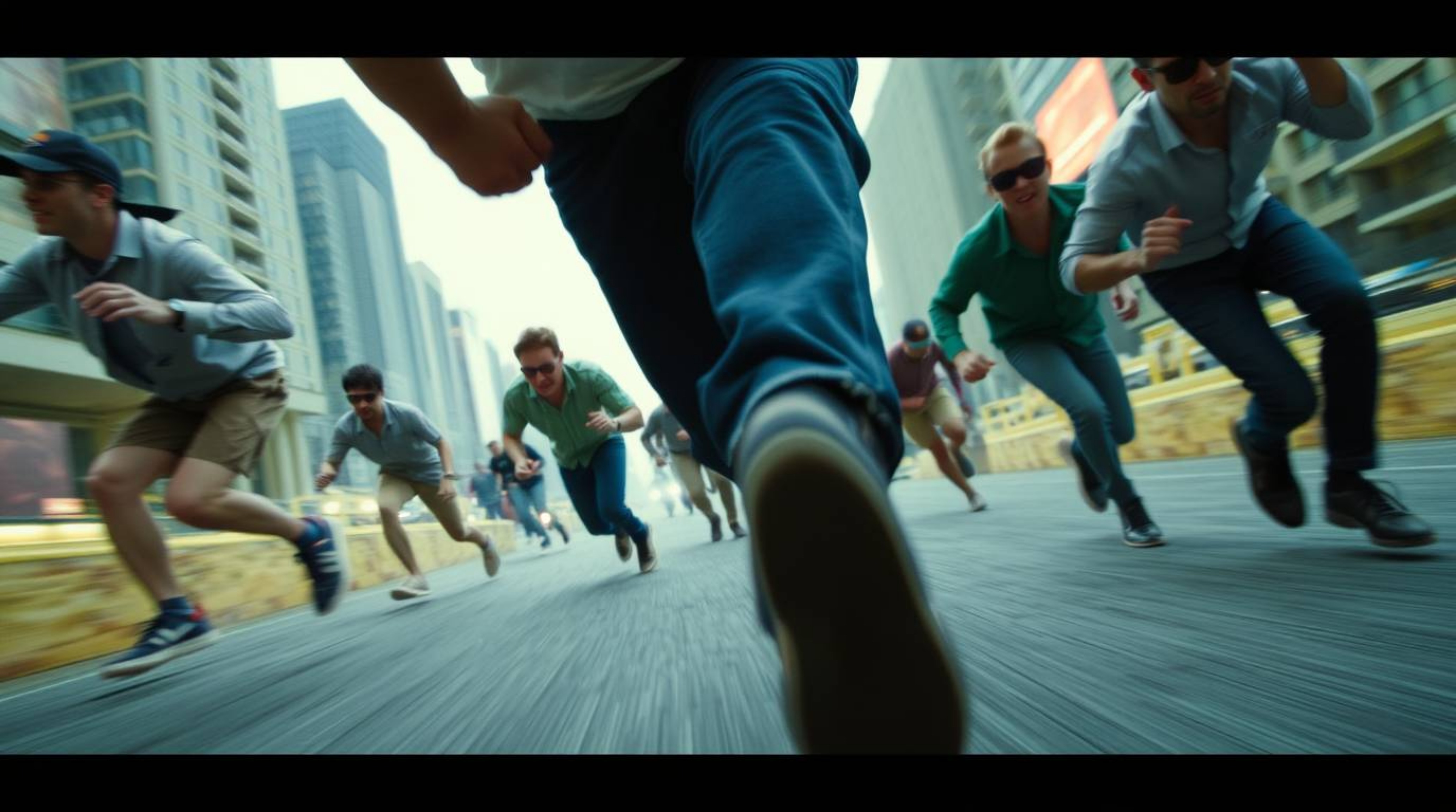 This captivating close-up shot features a dynamic chase scene with exaggerated squash and stretch animation techniques. Rende