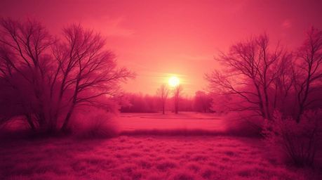 Explore a collection of surreal infrared images showcasing breathtaking sunset gradients.  These photographs feature a soft, 