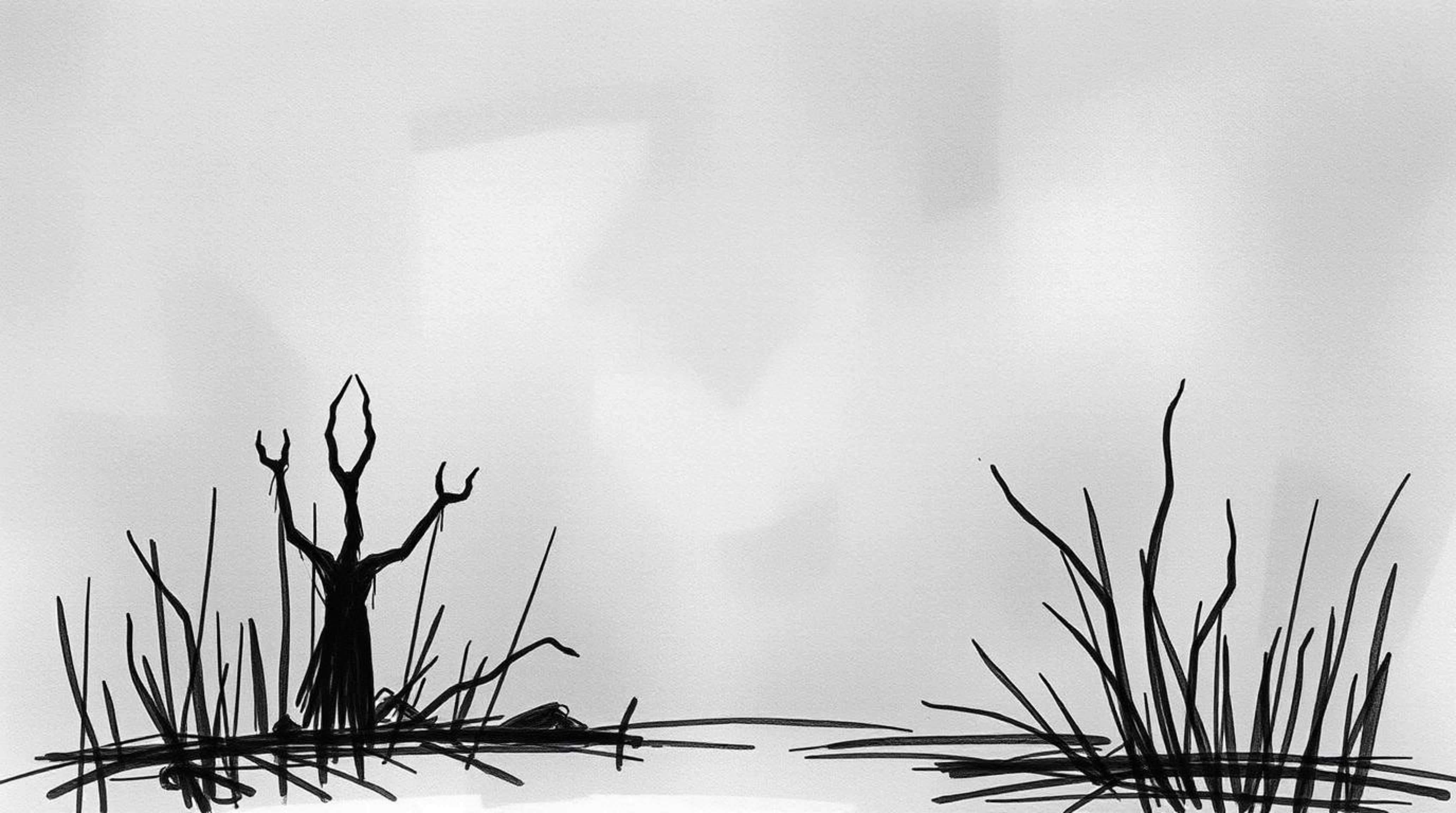 Explore the unsettling beauty of hand-drawn sketches featuring an eerie and creepy atmosphere. These abstract gradient backgr