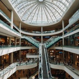 Experience the grandeur of a massive glass and steel mall, featuring a curated selection of high-end stores.  Enjoy convenien