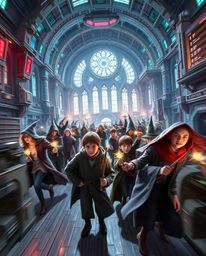 Explore a magical school reimagined for the future, brimming with young wizards harnessing advanced technology in a dynamic s