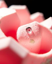 Explore the mesmerizing world of extreme macro photography showcasing abstract shapes with intense glitch effects, fragmentat