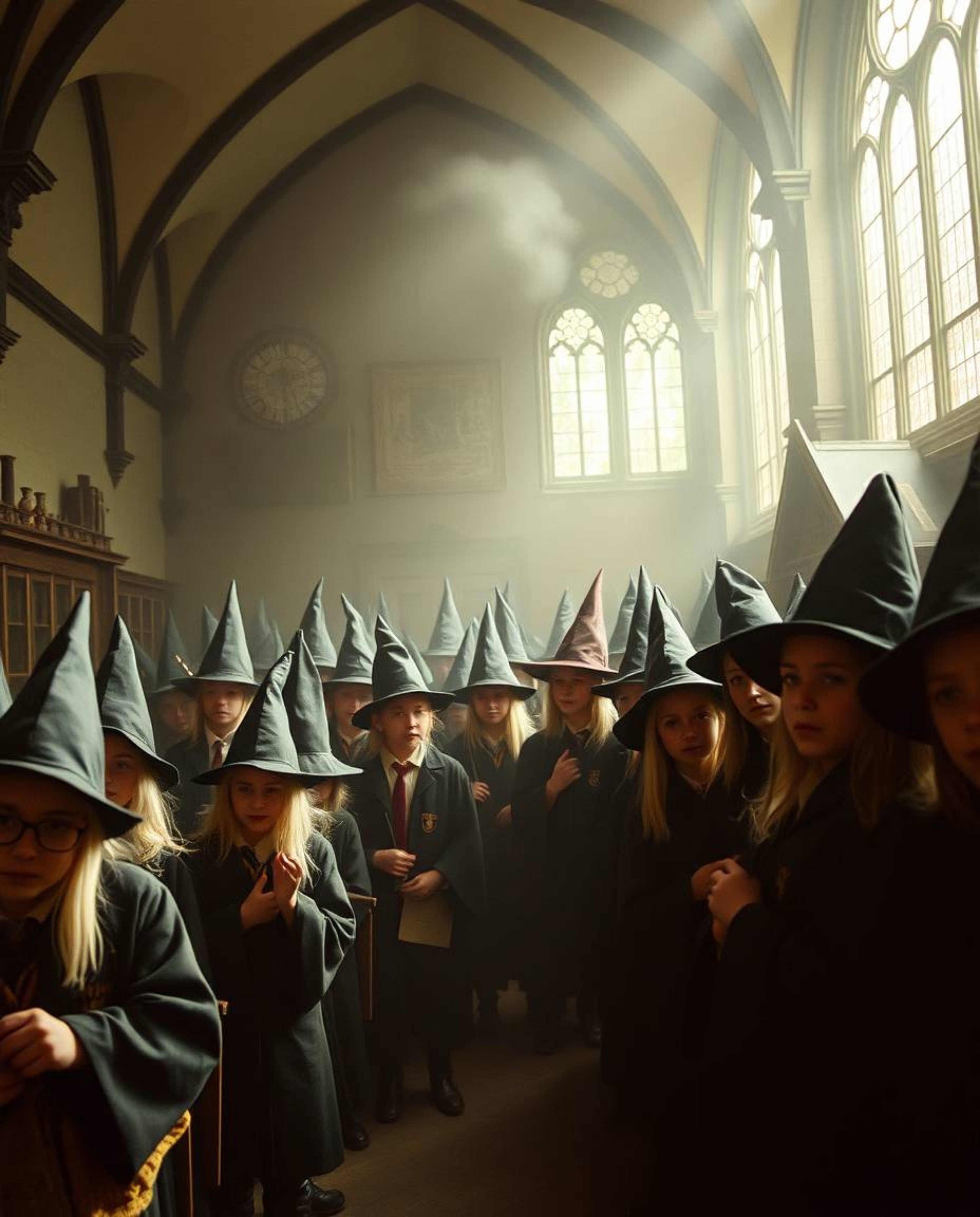Discover captivating fine art photographs of a magical school brimming with young wizards. These images feature a soft, drea