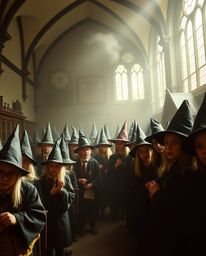 Discover captivating fine art photographs of a magical school brimming with young wizards. These images feature a soft, drea