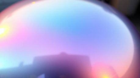 Experience the mesmerizing beauty of an iridescent gradient texture shimmering across a metallic surface. Bathed in the warm,