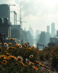 Explore a captivating contrast of beauty and decay with images showcasing soft light and gradient transitions on flowers bloo