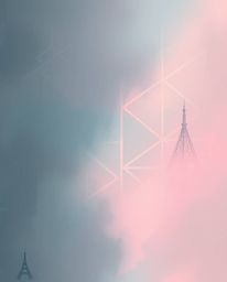 Explore a collection of soft, cinematic digital sketches featuring geometric pattern wallpaper with soothing pastel gradients