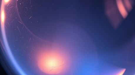 Experience the mesmerizing beauty of a glass object reflecting smooth gradient textures and iridescent reflections in exquisi